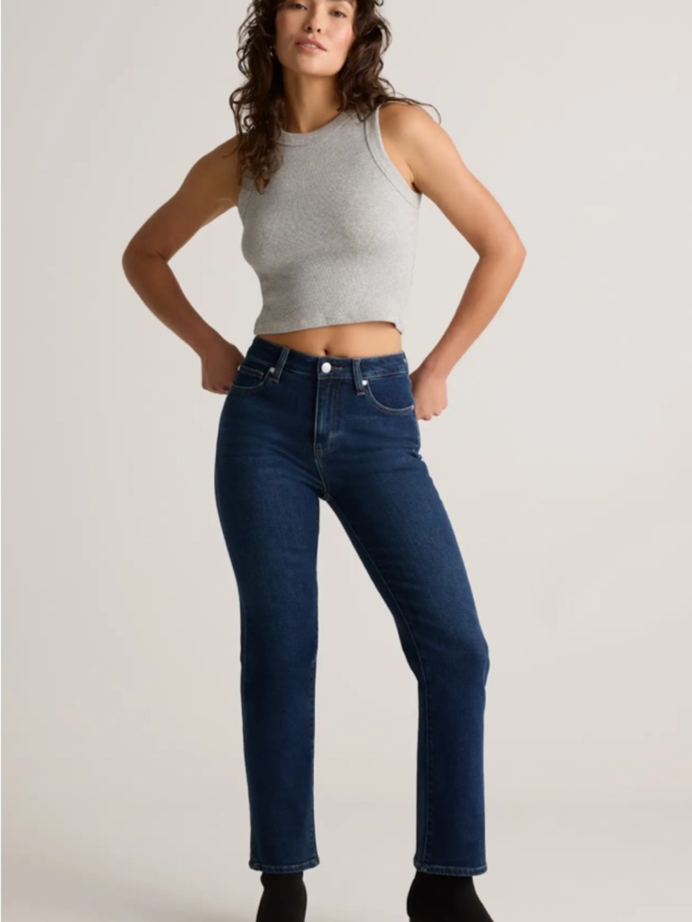 Quince Straight Leg Skinny Jeans
